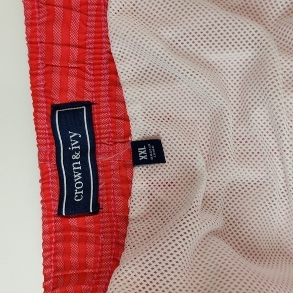 NWT  2xl Swim Trunks Pink Sky Stripe - Picture 5 of 5